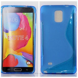 CC Samsung Note 4 S Line Design Soft Case In Blue