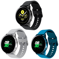 NAVOR Bands Compatible \w Samsung Galaxy Watch 5 4 40MM 44MM /watch 4 Classic 42MM 46MM for Men Women Silicone 20MM Strap Replacement Accessories