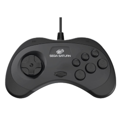 RETRO-BIT Sega Saturn Control Pad Original Port In Black