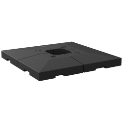 OUTSUNNY 4 Pieces Base Weight Stand, Heavy Duty Square Offset Cantilever Umbrella Stand Weighted Base, Total 264Lbs Sand/ 176Lbs Water Filled