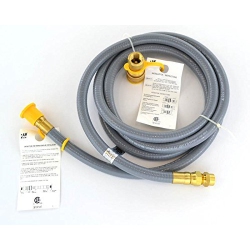 GRILL PARTS ZONE Half Inch Natural Gas 8 Feet Hose With Quick Disconnect for High Output Grills