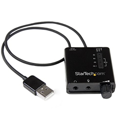 STARTECH USB Stereo Audio Adapter External Sound Card With Spdif Digital Audio Out USB Sound Card Adapter