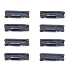 PRINTER SOLUTION Compatible 8 Pack HP 83A (Cf283A) Toner Cartridge for Laserjet Pro M125/m126/m127/m201/m225 In Black