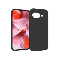 CC Topsave Soft Gel Rubber Matt Back Tpu W/glossy Bumper Case for Google Pixel 9A 6.3" In Black