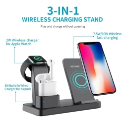 CSMART 3 In 1 Detachable & Magnetic Wireless Charger Stand Station for Apple Watch Iwatch Airpods 1 2 Iphone Xr 11 12 13 Mini Pro Max