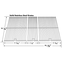 GRILL PARTS ZONE Stainless Cooking Grids for Master Forge 288994, Kenmore, Kirkland, Members Mark, Grand Cafe Cg108Alp, Set Of 3