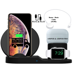 STIMULA LIFESTYLE 3 In 1 Wireless Smartphone, Ultra Fast Apple Watch Airpods 2Nd 3Rd 4Th & Airpods Pro 1 2 3 Gen, Iphone 17, 16, 15, 14, 13, 12 Pro Max