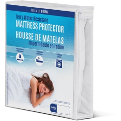 SAFDIE & CO. Mattress Protection Waterproof Cover Pad Bamboo Jacquard Queen White, Protector