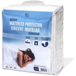 SAFDIE & CO. Mattress Protection Cover Pad Twin White, Protector With Elastic Corners