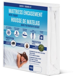 SAFDIE & CO. Mattress Protection Bed Bug Cover Pad Queen White, Protector