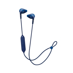 JVC Ha-En15W-A - Sport In-Ear Headphones, Wirelesstooth 5.0 With Microphone And Remote Control In Blue