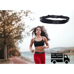 STIMULA LIFESTYLE Togo Sports Waist Bag, Fanny Pack, Running Belt, Travel Bag, Workout Bag, Apple Iphone Pouch - In Black