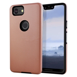 CSMART 【】 Slim Fitted Hybrid Hard PC Shell Shockproof Scratch Resistant Case Cover for Google Pixel 3 Xl, Rose In Gold
