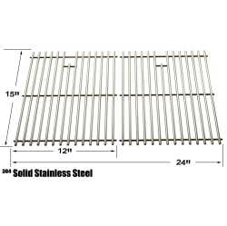 GRILL PARTS ZONE Replacement Stainless Cooking Grid for Broil King 87-88, Grillmaster At451Ep9 Charmglow, Charbroil, & Kenmore, Set Of 2