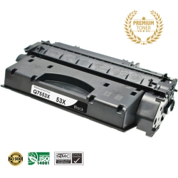 ULTRA TONER Superior HP 53X (Q7553X) Toner Cartridge Premium Quality！ In Black