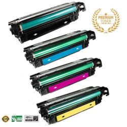 ULTRA TONER 4 Colors Combo - HP 504A (Ce250X, Ce251A, Ce252A, Ce253A) Bk/m/y/c Toner Cartridge Premium Quality！