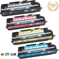 ULTRA TONER 4 Colors Combo - HP 308A, 311A (Q2670A/q2681A/q2682A/q2683A) Bk/m/y/c Toner Cartridge Premium Quality！