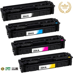 ULTRA TONER 4 Colors Combo - HP 204A (Cf510A, Cf511A, Cf512A, Cf513A) Bk/m/y/c Toner Cartridge Premium Quality！