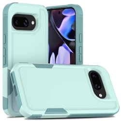 CC Topsave Matt Polish PC+Tpu 2 In 1 Slim Lightweight Shockproof, Rugged, Protective Armor Case for Google Pixel 9A 6.3" 5G In Teal