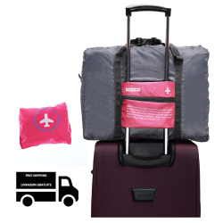 STIMULA LIFESTYLE - Foldable Compact Collapsible Waterproof Travel Backpack Bag for Luggage Suitcase 32 Litres Pink Carry On Compatible \w Rimowa