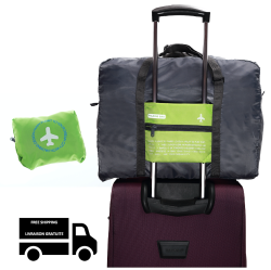 STIMULA LIFESTYLE - Foldable Waterproof Travel Backpack Bag for Luggage Suitcase 32 Litres Grey Carry On Compatible \w Rimowa Samsonite Tumi Monos