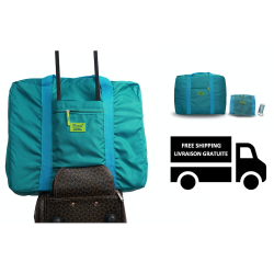 STIMULA LIFESTYLE - Foldable Compact Collapsible Waterproof Travel Backpack, Luggage & Suitcase Bag Carry On 34 Litres - Forest Green