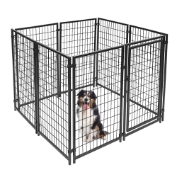 ALEKO ® 5'x5'x4' Dog Kennel Heavy Duty Pet Playpen Chain Link Dog Exercise Pen Cat Fence