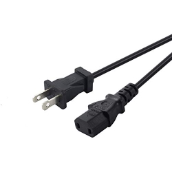 VSEER Gaming Power Cable 2 Prong Power Cord - for Xbox One Original, Xbox 360, Playstation 3 & 4 Slim/pro (6 Feet