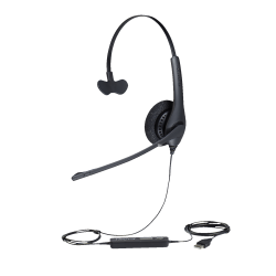 JABRA Biz 1500 Mono On-Ear Noise Cancelling Headset With Mic - - (1553-0159) In Black