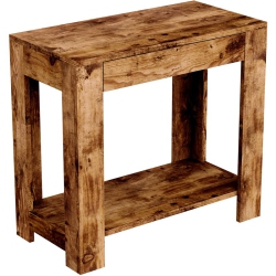 SAFDIE & CO Accent Table 24L Reclaimed Wood 1 Drawer 1 Shelf In Brown