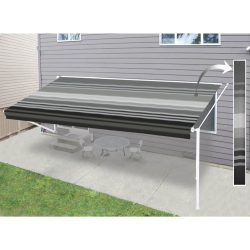 ALEKO ® 13X8 Feet Vinyl Rv Awning Fabric Replacement for Retractable Awning Stripes Color In Black