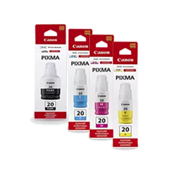 CANON Gi-20 Ink / Inkjet Cartridge Set Black Cyan Magenta In Yellow