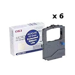 OKI Data 42377801 Ribbon (6-Pack) In Black