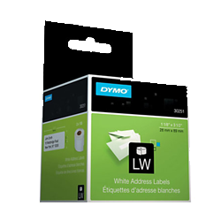 DYMO 30252 350 / Roll Labels Address Label Black On 1-1/8" X 3-1/2" (28MM X 89Mm) - 2 Rolls / Box In White