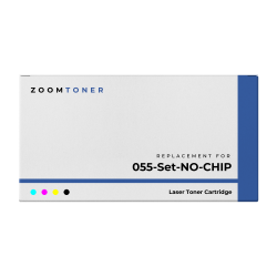 ZOOMTONER Compatible Canon 055 Set Laser Toner Cartridge No Chip