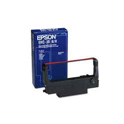 EPSON Erc38Br Ribbon Cartridge Black / In Red
