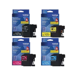 BROTHER Lc105 (Xxl) / Lc107 Ink / Inkjet Cartridge Super High Yield Set Black Cyan Magenta In Yellow