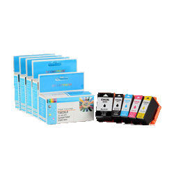 ZOOMTONER Compatible Epson T302Xl High Yield Ink / Inkjet Cartridge Set Photo Black Cyan Magenta (5 Carts) In Yellow