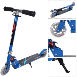 COSTWAY Goplus Folding Aluminum 2 Wheel Kids Kick Scooter Adjustable Height Led Light Up