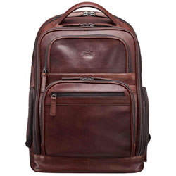 Mancini Buffalo 15.6" Laptop Day Backpack - Brown