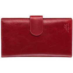 Mancini Casablanca RFID Genuine Leather Bi-fold Travel Wallet - Red