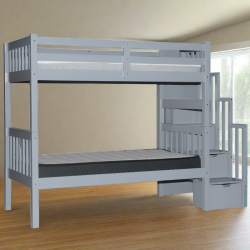SCANICA Bunk Bed Stairway Twin Over Twin In Grey