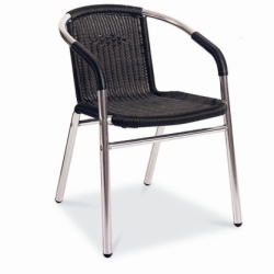 PATIO21 Bahama Dining Arm Chair - - Set Of 2 - In Black