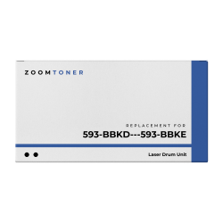 ZOOMTONER Compatible Dell 593-Bbkd / 593-Bbke High Yield Laser Toner + Drum / Imaging Unit In Black