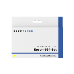ZOOMTONER Compatible Epson T664 Dye Ink / Inkjet Bottle Set Black Cyan Magenta In Yellow