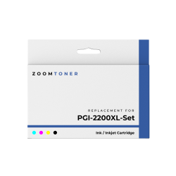 ZOOMTONER Compatible Canon Pgi-2200Xl Ink / Inkjet Catridge Set High Yield Black Magenta Cyan In Yellow
