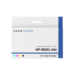 ZOOMTONER Compatible HP 952Xl High Yield Ink / Inkjet Cartridge Set Black Cyan Magenta In Yellow