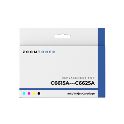 ZOOMTONER Compatible HP C6615A / C6625A (15A / 17) Ink / Inkjet Cartridge Combo Pack Tri-Color In Black