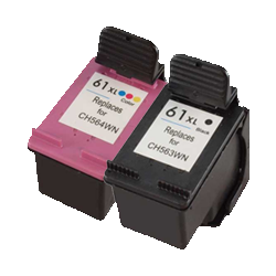 ZOOMTONER Compatible HP Ch563Wn / Ch564Wn (HP 61Xl) Ink / Inkjet Cartridge Combo Pack Tri-Color High Yield In Black