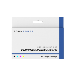 ZOOMTONER Compatible HP X4D92An (64Xl) Ink / Inkjet Cartridge Combo Tri-Color In Black
